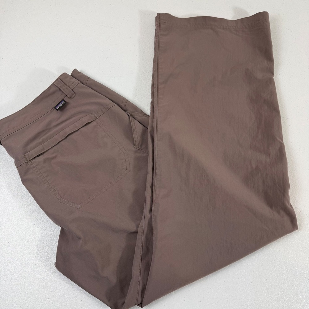 Patagonia Womens 8 Hiking Pants Mauve Brown Nylon Blend Straight Leg Outdoor